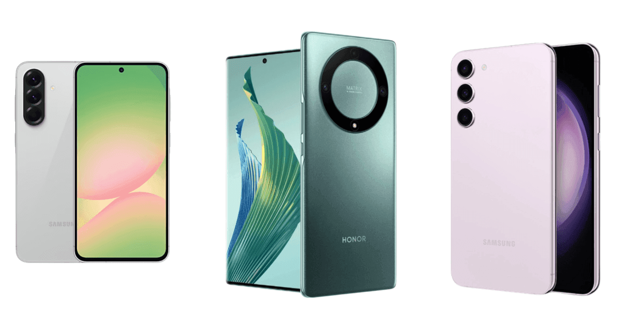 a collage of phones under £500