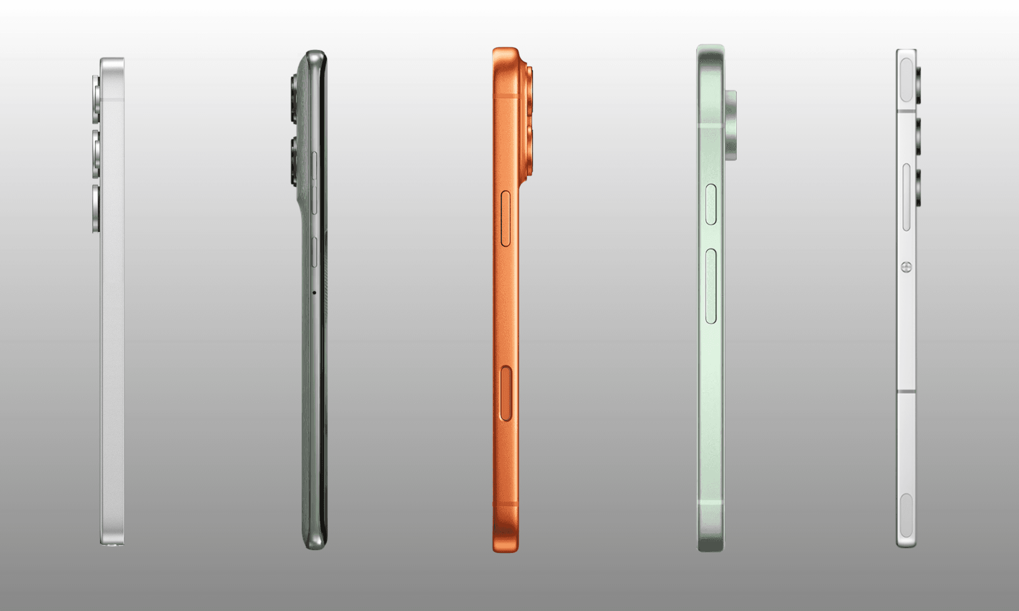 Rear profile of phones with best battery.