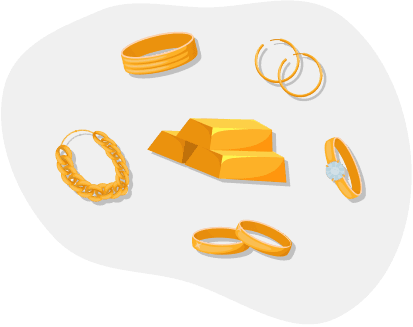 A pile of gold.